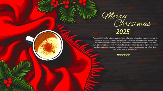 Feliz Navidad con feliz año nuevo de fondo