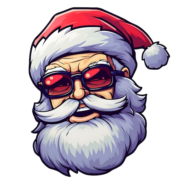 Feliz navidad y feliz año nuevo personaje retro groovy vintage hippie santa claus retro 70s