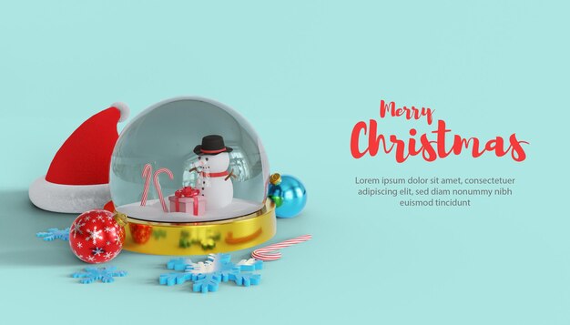 Feliz navidad fondo 3d con texto