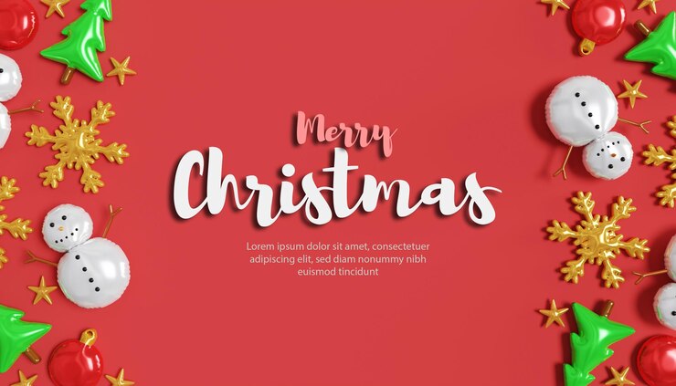 PSD feliz navidad fondo 3d con texto