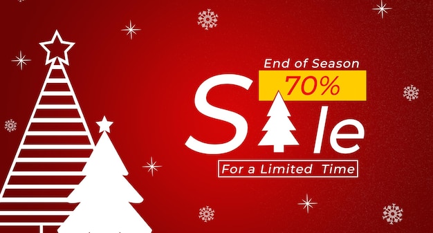 Feliz Navidad gran venta 70 por ciento de descuento