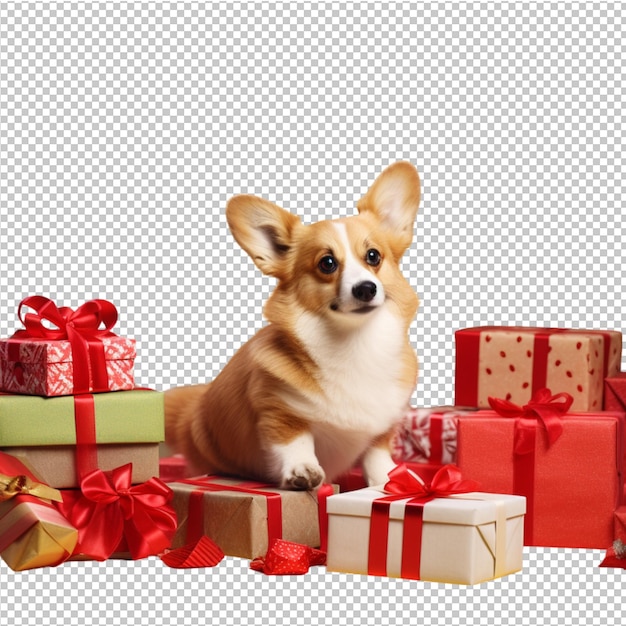 PSD feliz navidad, lindo perro y gato.