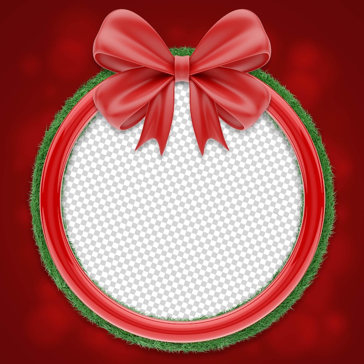 PSD feliz navidad marco 3d