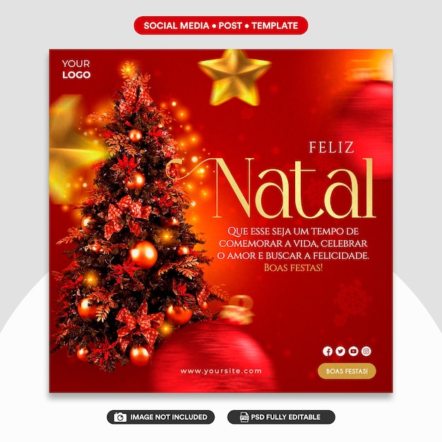 Feliz Navidad Natal en las redes sociales de PSD