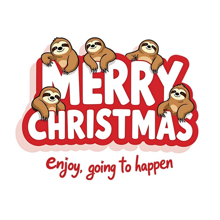 PSD feliz navidad perezoso gracioso perezoso saludo de fiestas