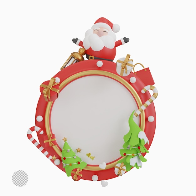 Feliz Navidad y próspero año nuevo logo 3D render