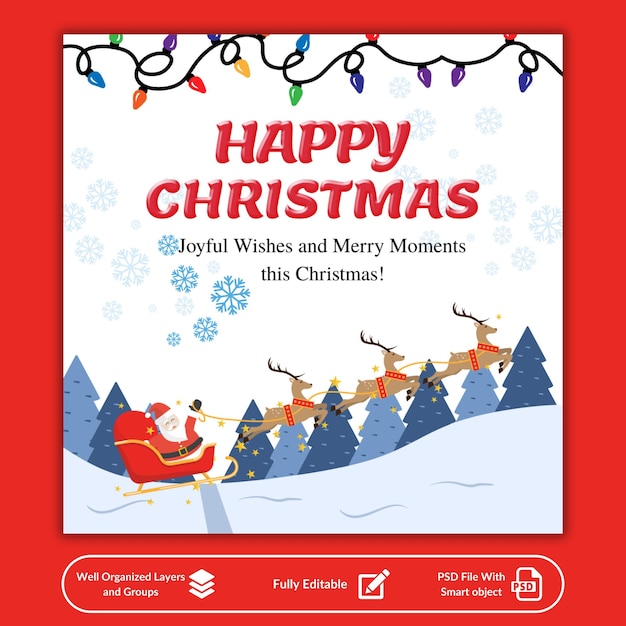 Feliz Navidad en las redes sociales e Instagram