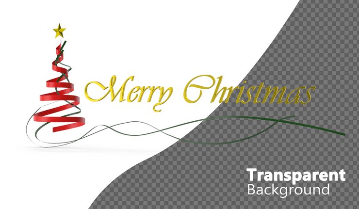 PSD feliz navidad texto aislado en un fondo transparente