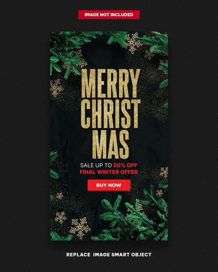 PSD feliz navidad venta banners historias