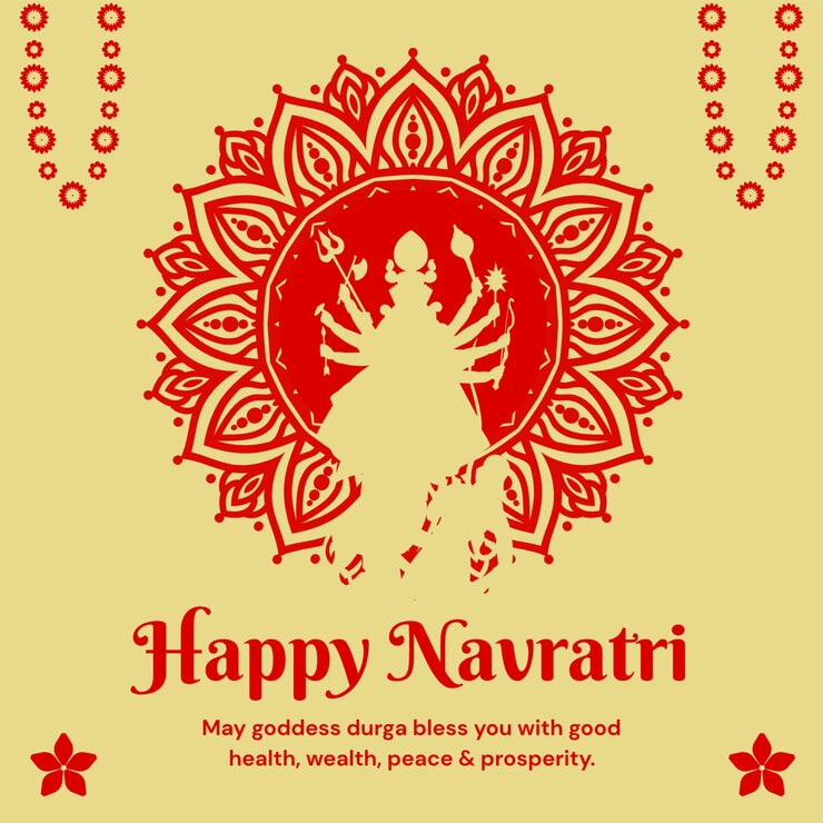PSD feliz navratri saludando el festival de la india en instagram