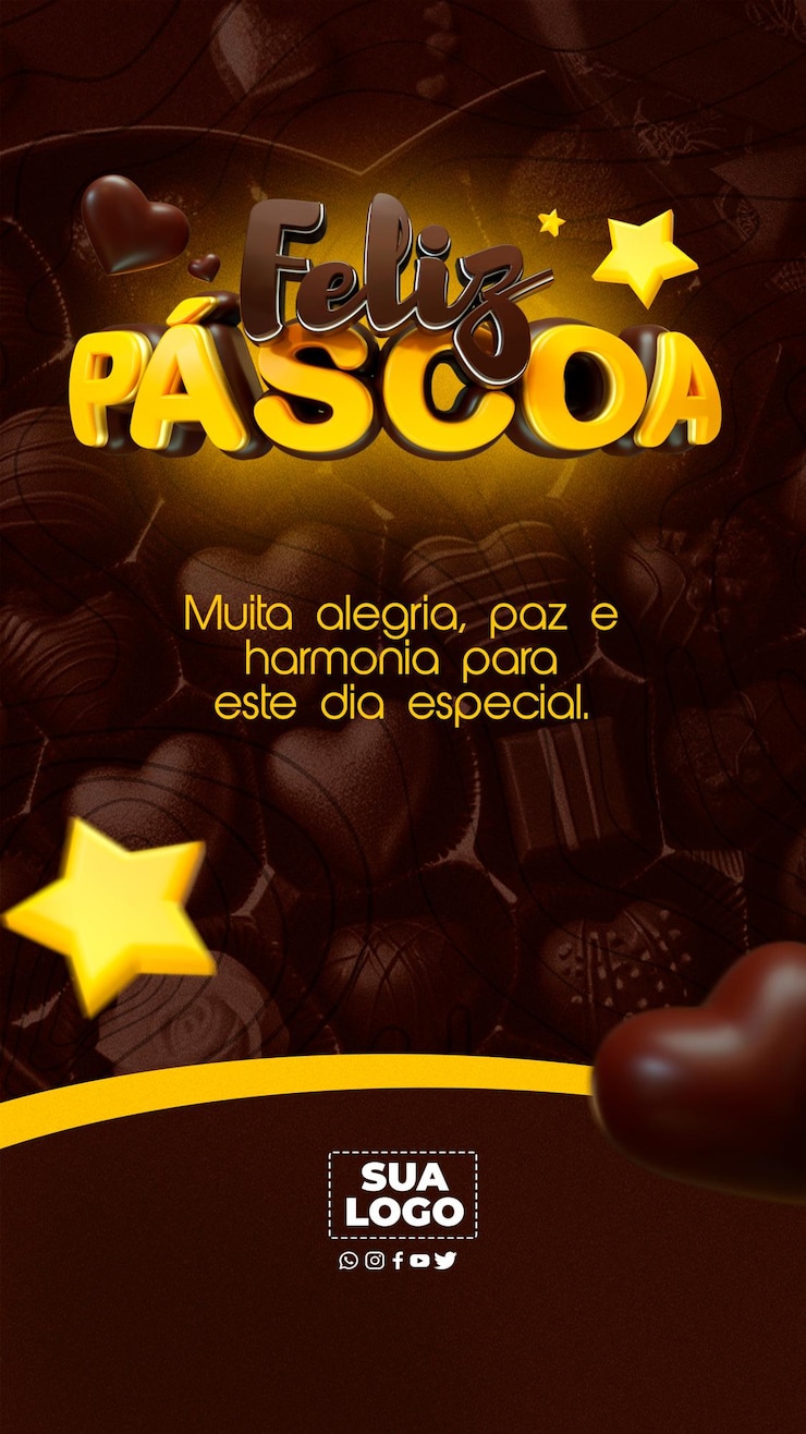 PSD feliz pascua en los medios sociales con texto editable.