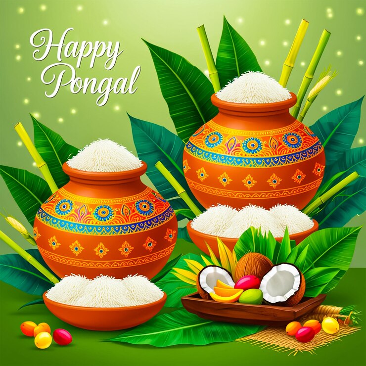 PSD feliz pongal festiva diseño de las redes sociales
