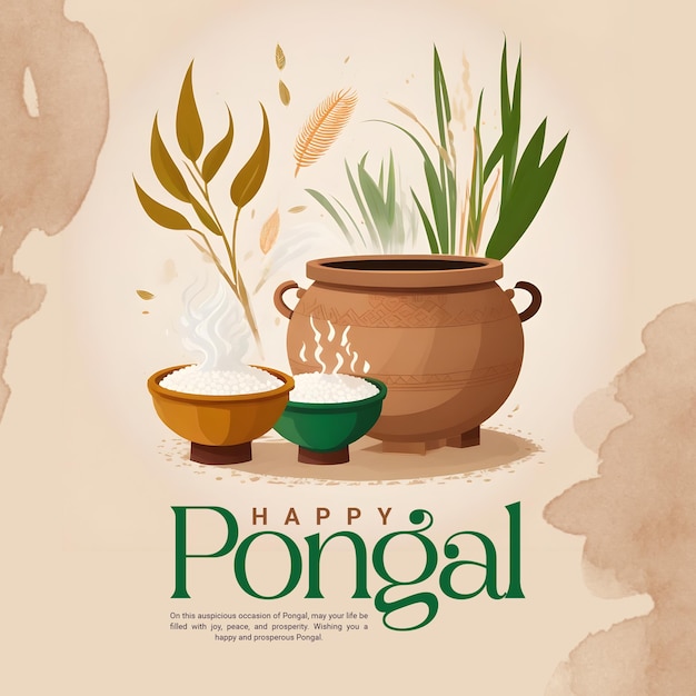 PSD feliz pongal festival religioso del sur de la india en las redes sociales