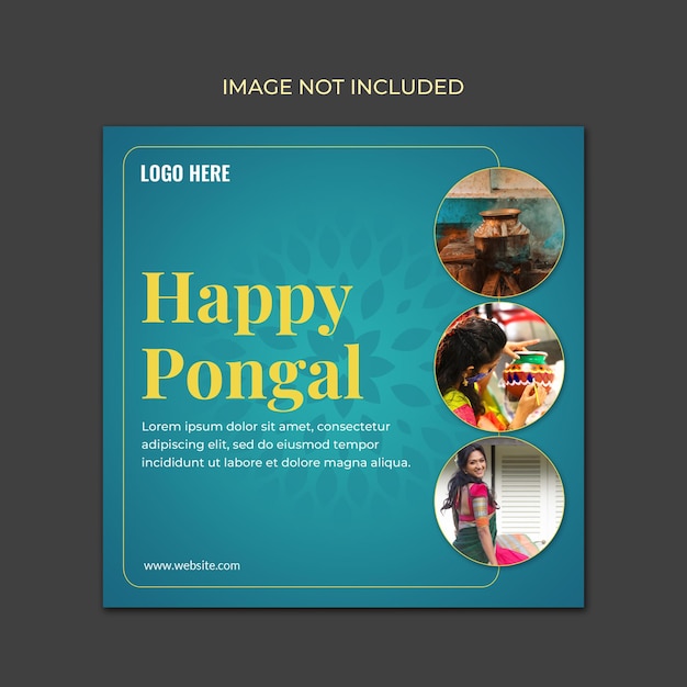 PSD feliz pongal social media post 06