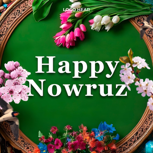 PSD feliz post de las vacaciones de nowruz