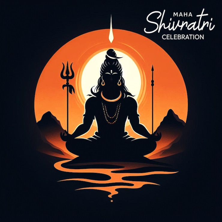 PSD feliz póster del festival de maha shivaratri
