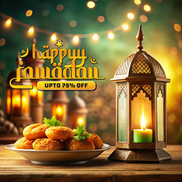 Feliz Ramadán Kareem post en las redes sociales Diseño