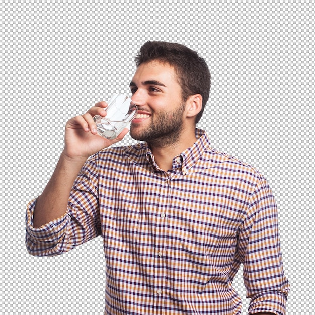 Feliz refrescante alimentação humana alegre