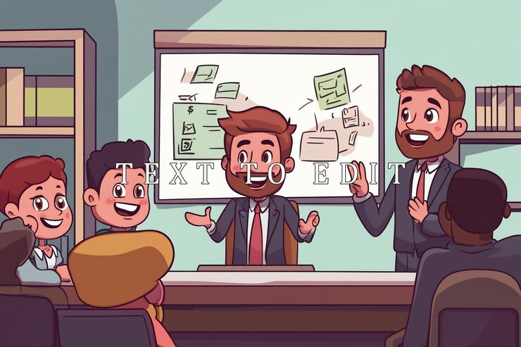PSD feliz reunión del equipo de negocios en la oficina.