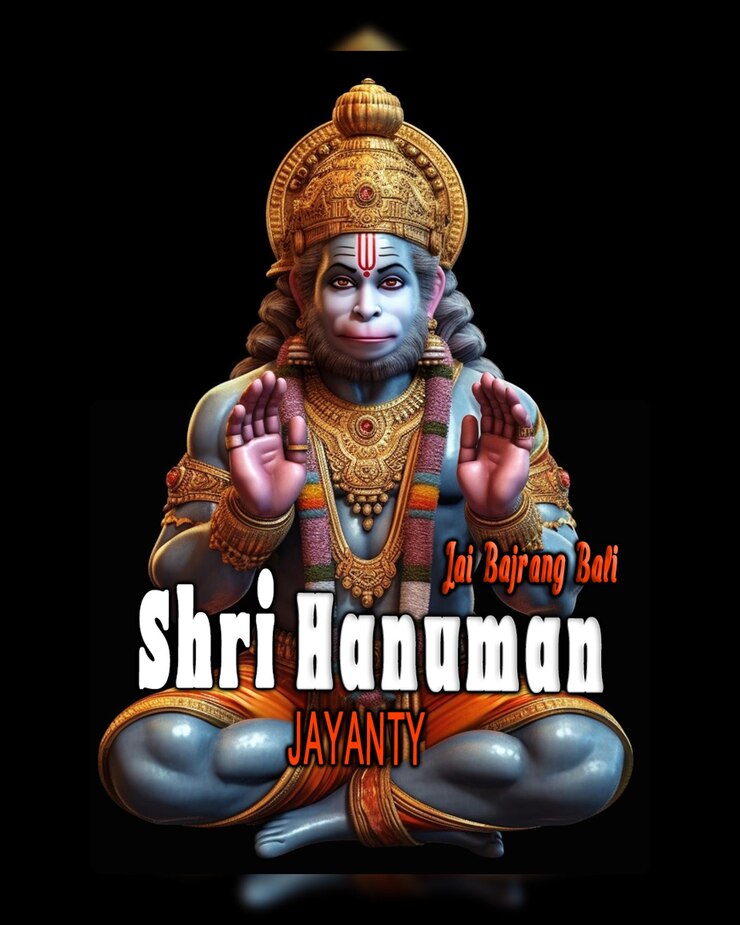 PSD feliz shiri hanuman jayanti el logotipo icónico del señor hanuman en el fondo del festival