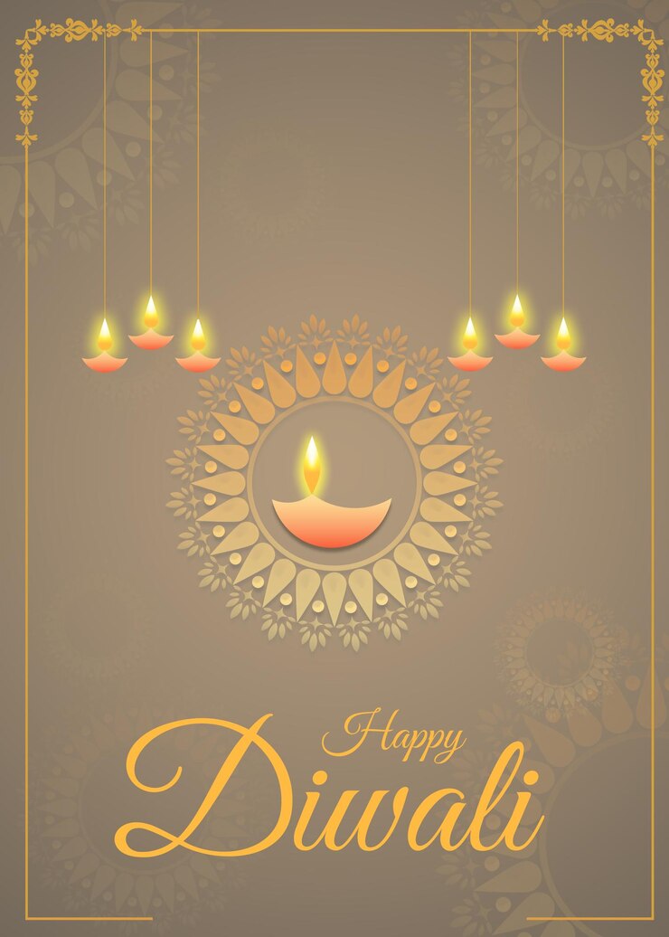 PSD feliz tarjeta del festival de diwali