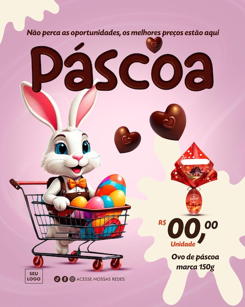 PSD felizes ofertas de páscoa