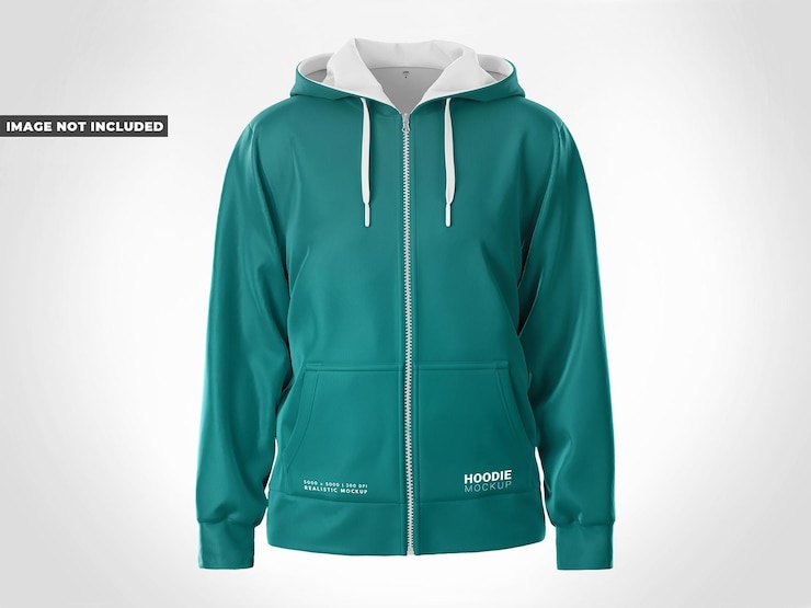 Felpa con cappuccio mockup vista frontale