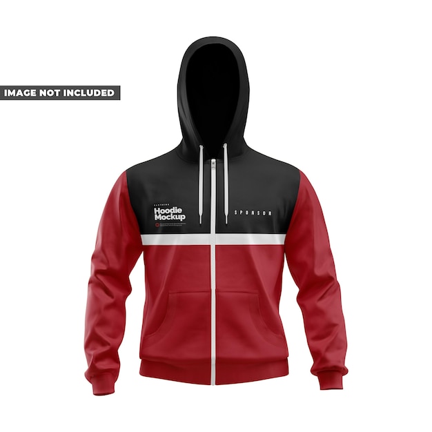 Felpa con cappuccio mockup vista frontale