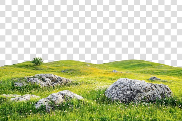 Felsige, hügelige Frühlingsfelder, Boden, ländliche Wiesen