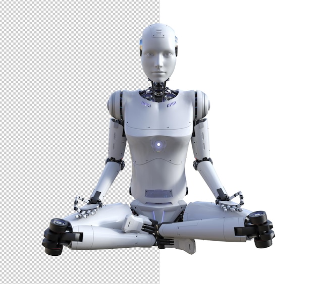 female android yoga pose 3d render isolated