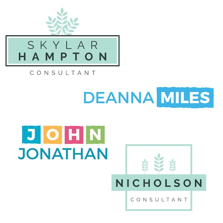 PSD feminine branding logo psd