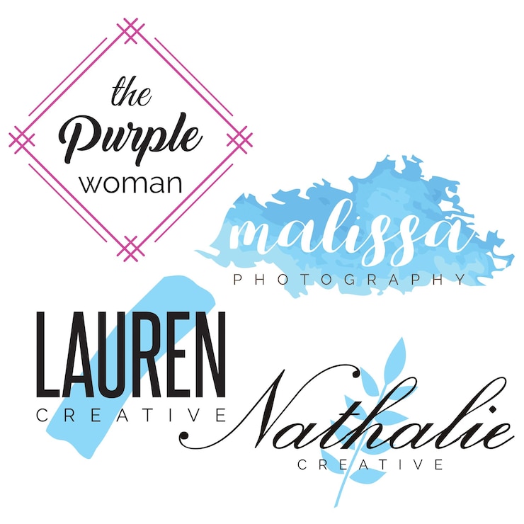 PSD feminine branding logo psd