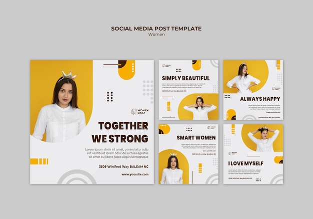 Feminismus konferenz social media post vorlage