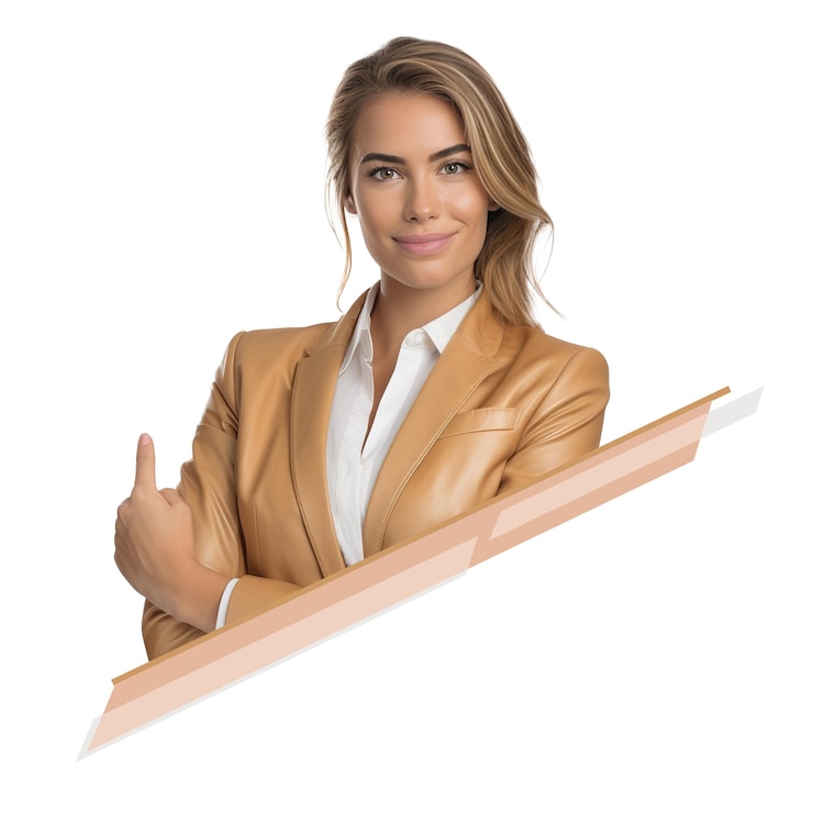 PSD une femme d'affaires sophistiquée dans une suite puissante.
