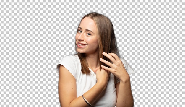 une femme blonde avec un peigne à cheveux