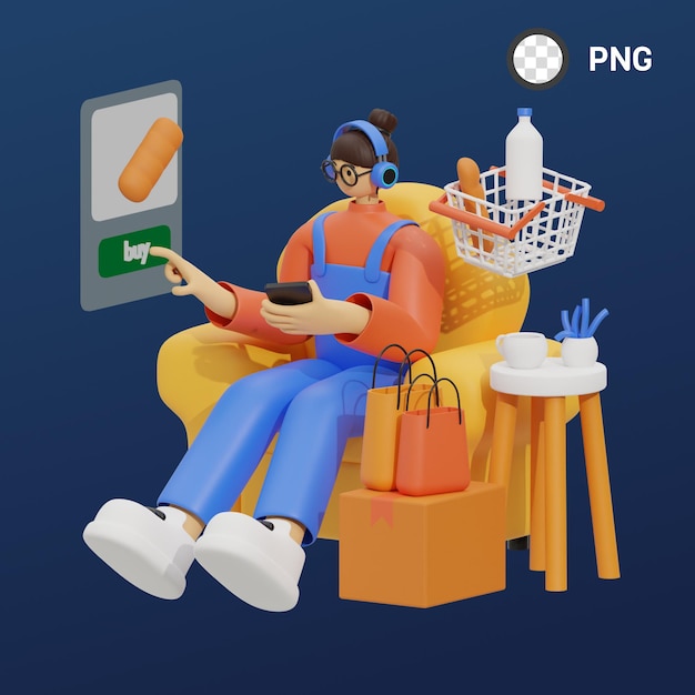 Une femme est assise sur une chaise avec un ordinateur portable et un téléphone à la main.