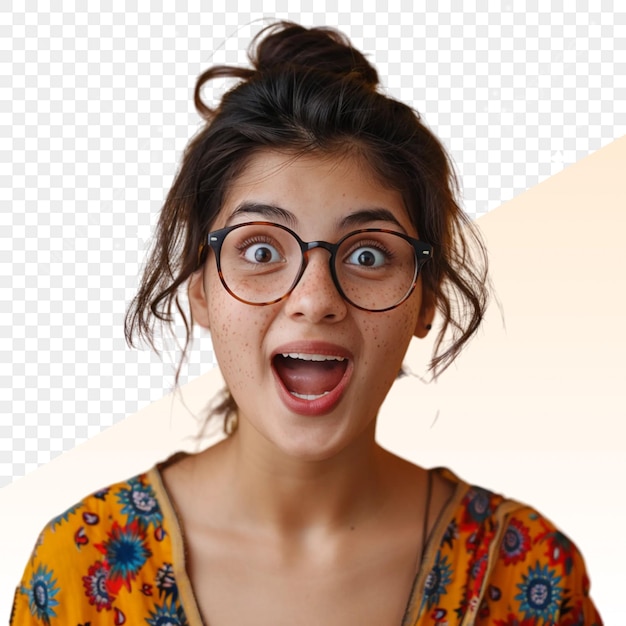 une femme avec des lunettes sur le visage et les mots " elle est un monstre "