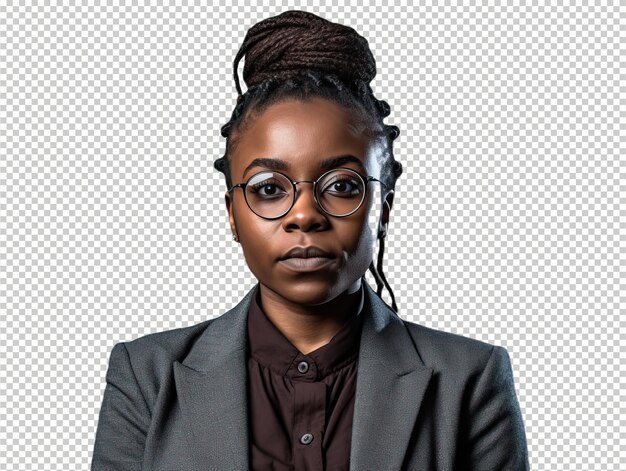 PSD une femme noire politologue psd iso blanc transparent