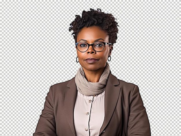 PSD une femme noire politologue psd iso blanc transparent