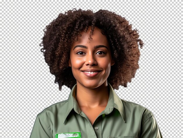 PSD une femme noire scientifique de l'environnement psd blanc transparent