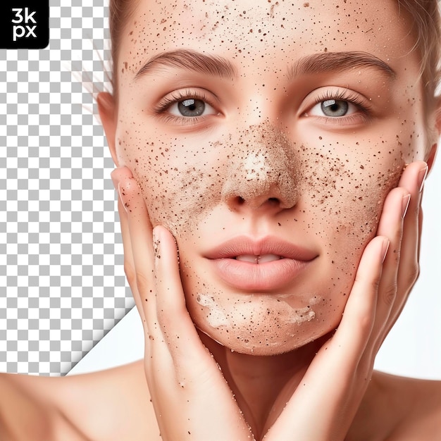 Une Femme Avec Une Peau Blanche Sur Le Visage