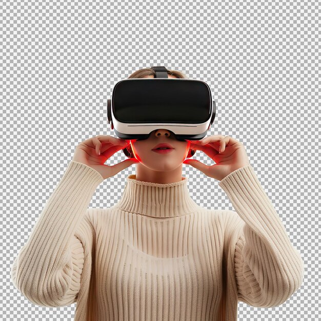 PSD une femme portant des lunettes vr