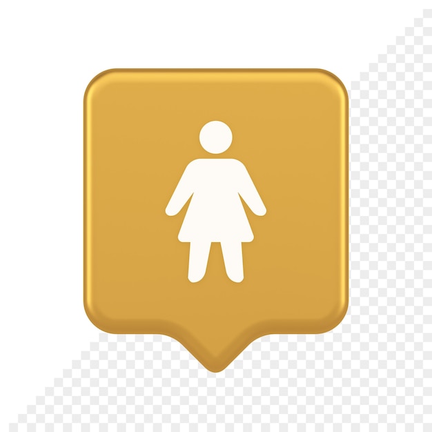 PSD femme silhouette membre du personnel personne méconnaissable bouton utilisateur profil interface 3d bulle icône