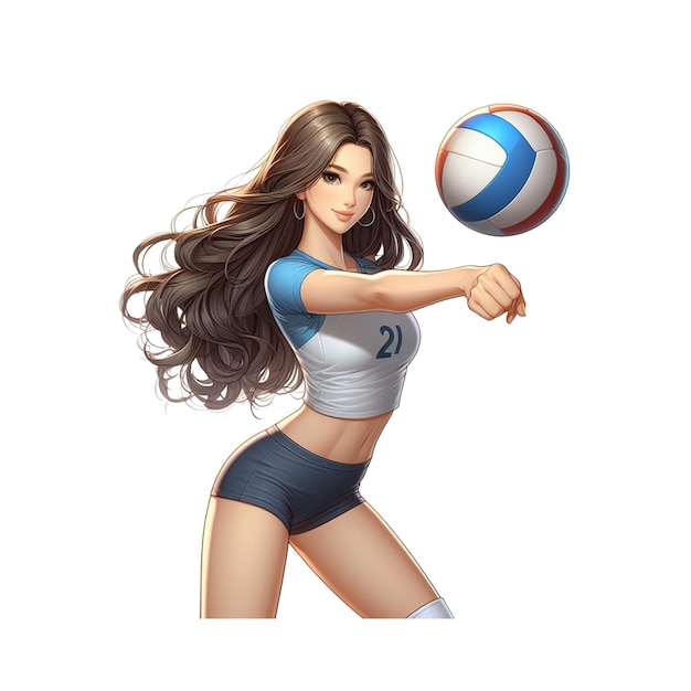 PSD une femme de volley-ball