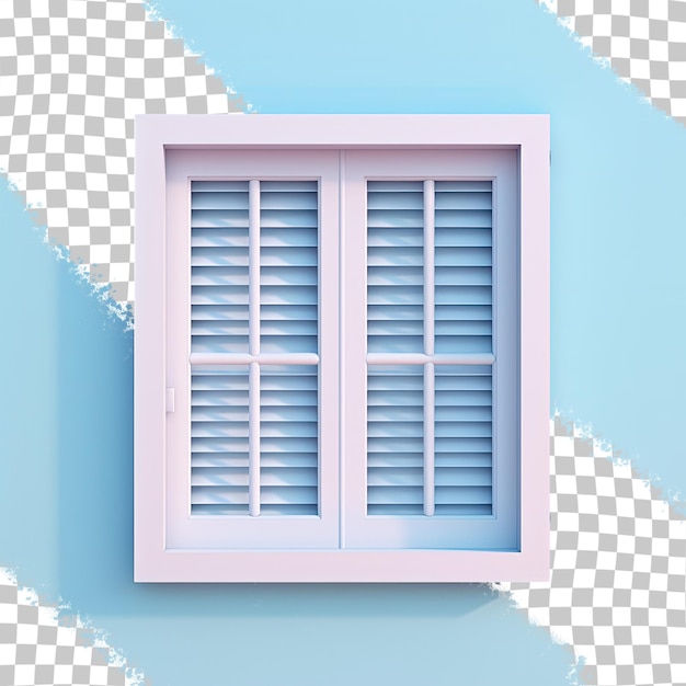PSD fenêtre bleue fermée sur fond transparent