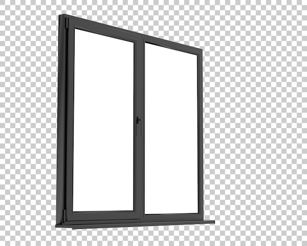 PSD fenster auf transparentem hintergrund 3d-darstellung