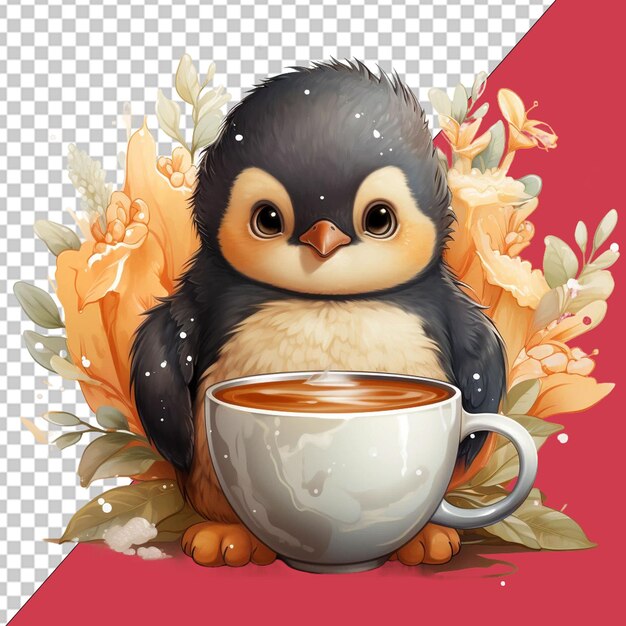 PSD feriado, pinguim clipart