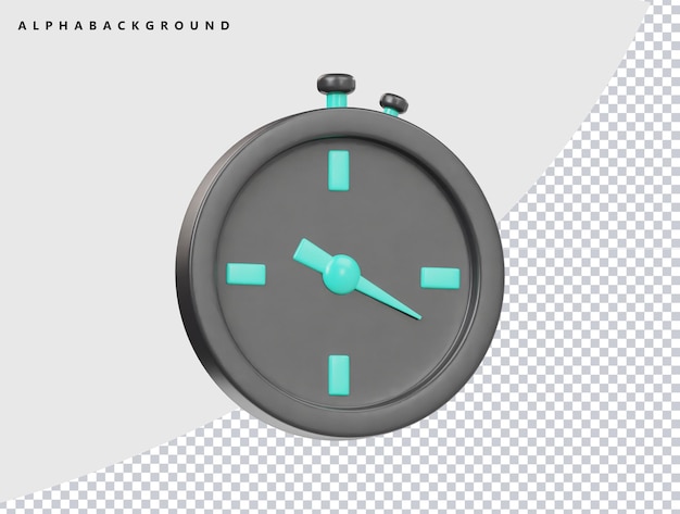 Fermare l'icona dell'orologio 3D