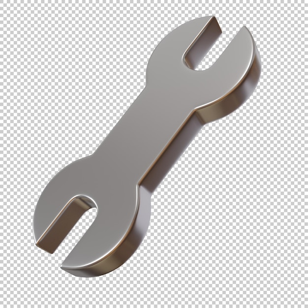 Ferramenta de chave de metal de ícone 3d