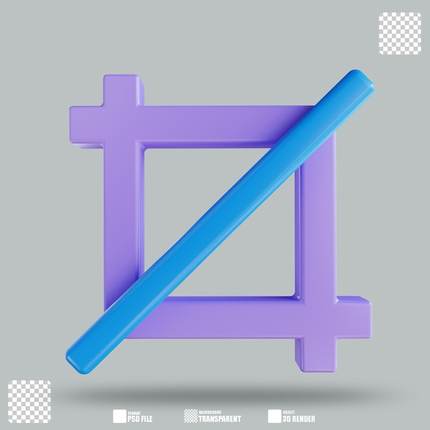 Ferramenta de corte de ilustração 3D